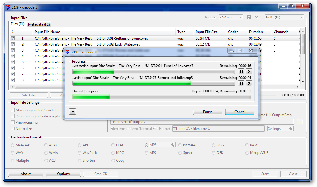 xrecode III Portable 1.59 software screenshot