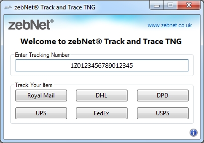 zebNet Track and Trace 5.0.1.3 software screenshot
